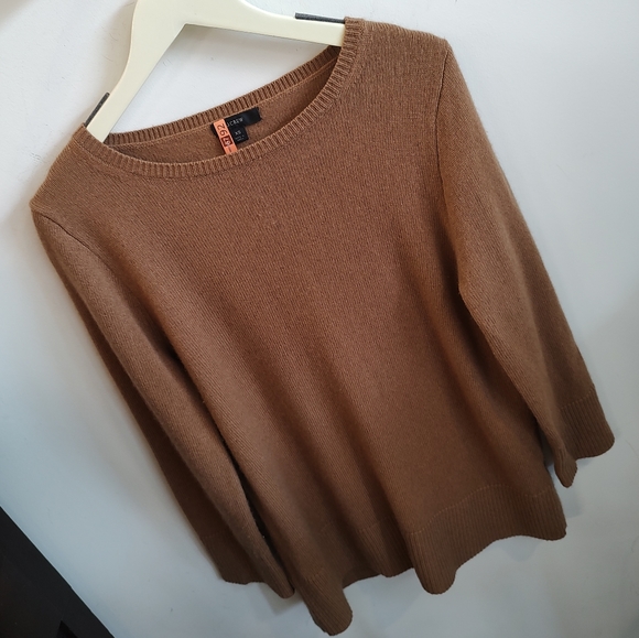 J Crew Wool Cashmere Camel Colored Sweater XS Oversized Comfort - Picture 3 of 8